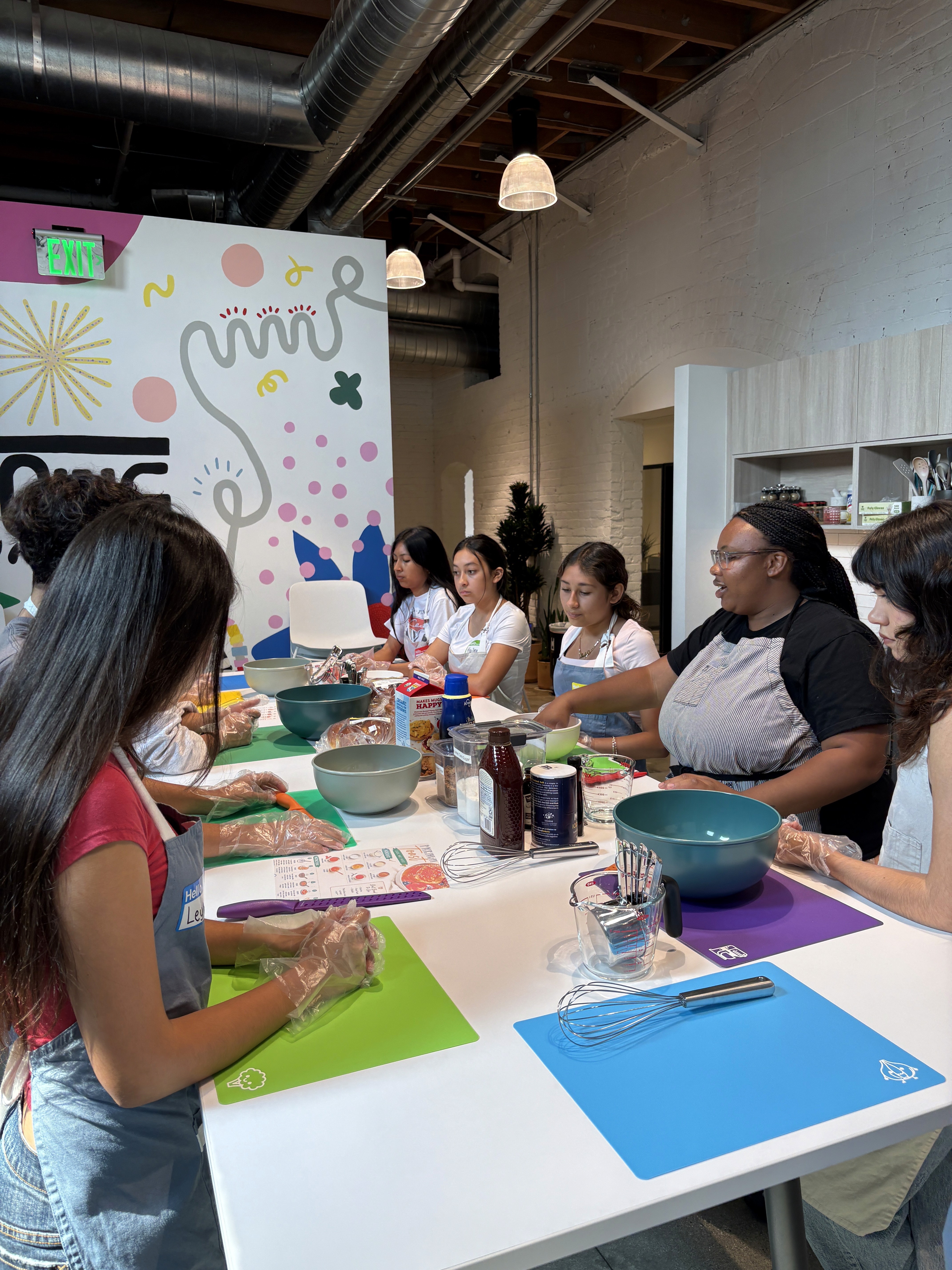 Workshop group at a table