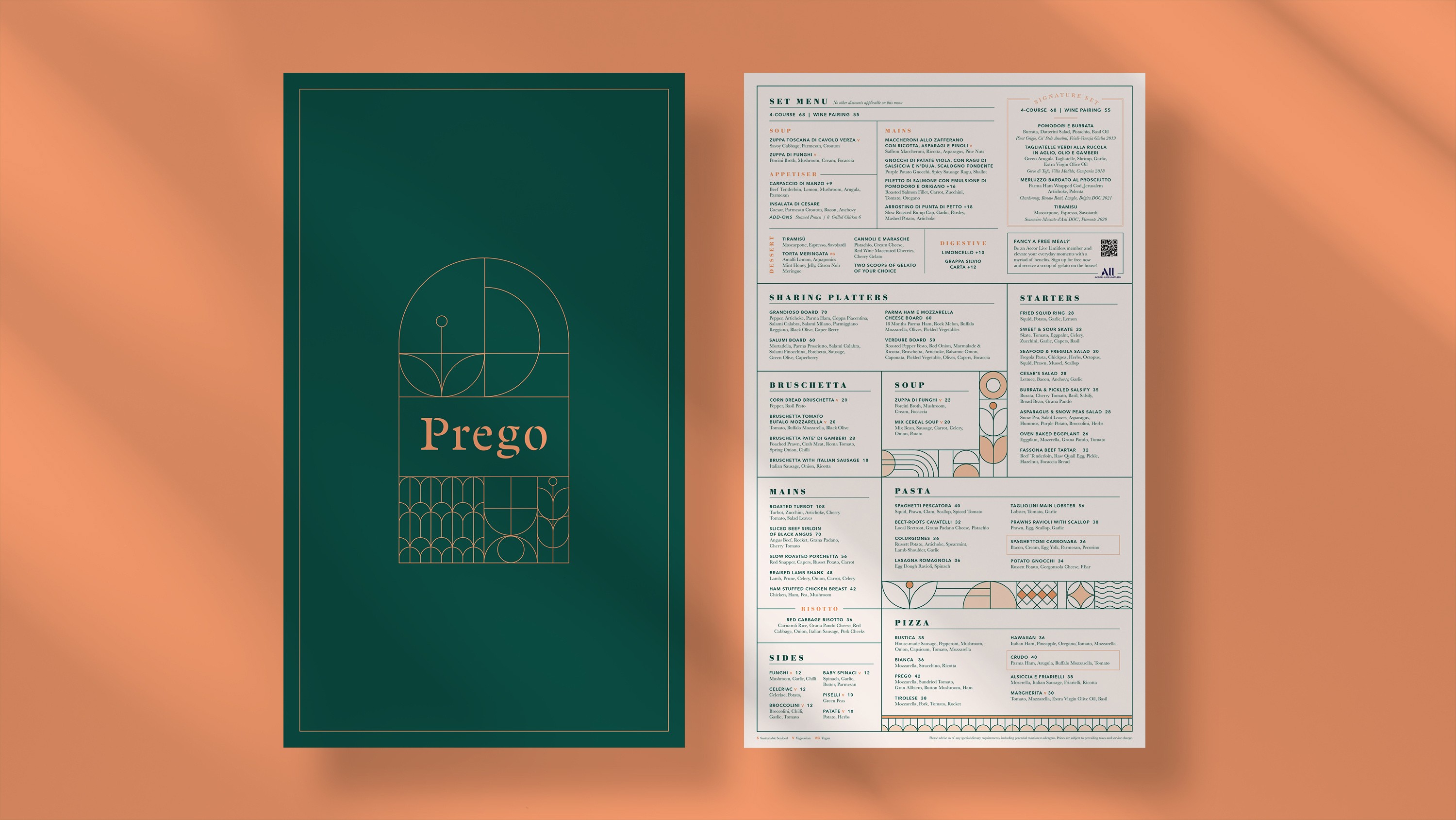 Prego menu