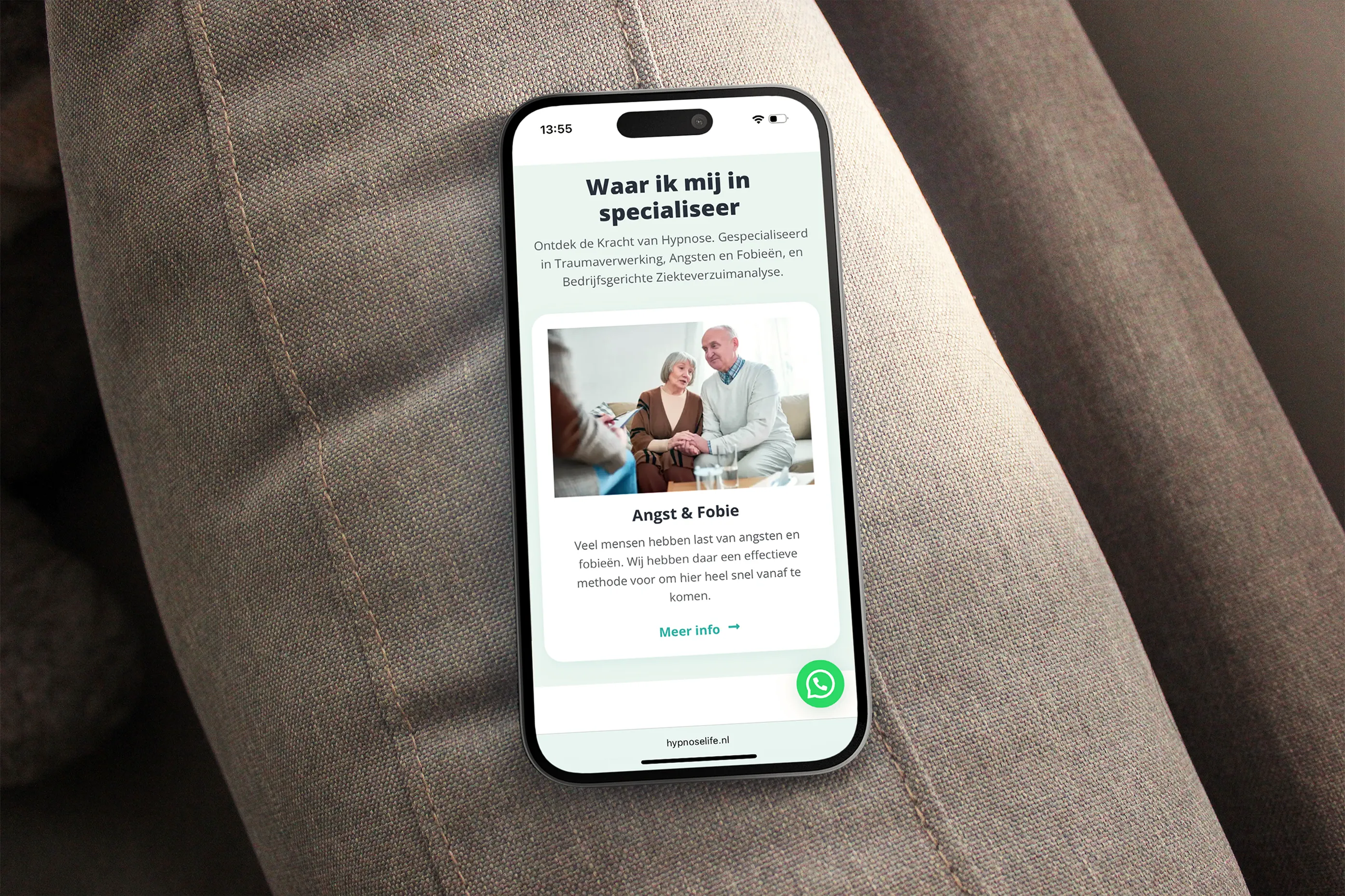 Modern bedroom with a unique brown bed and chair.