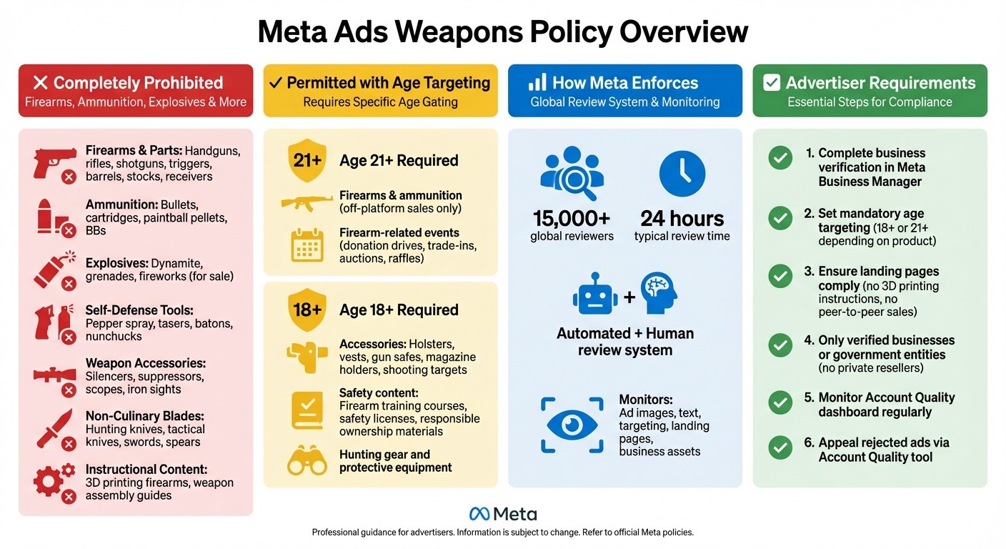 Meta Ads Policy: Banned vs Allowed Weapons-Related Content