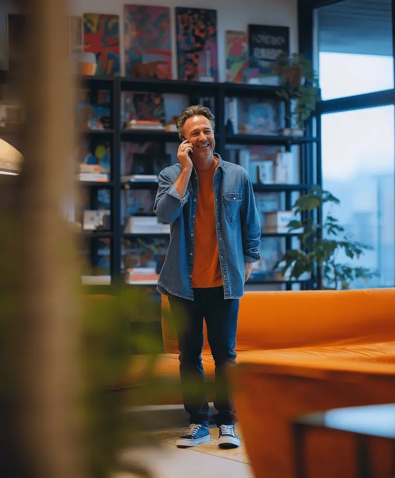 man in black long sleeve shirt sitting on chair beside woman in black and white stripe