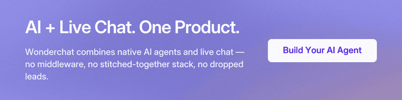 AI + Live Chat. One Product.
