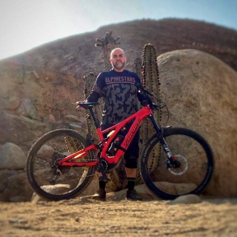 Moody portrait of a woman with straight dark hair and bangs leaning against a turquoise and pink wall, illuminated by soft natural light.