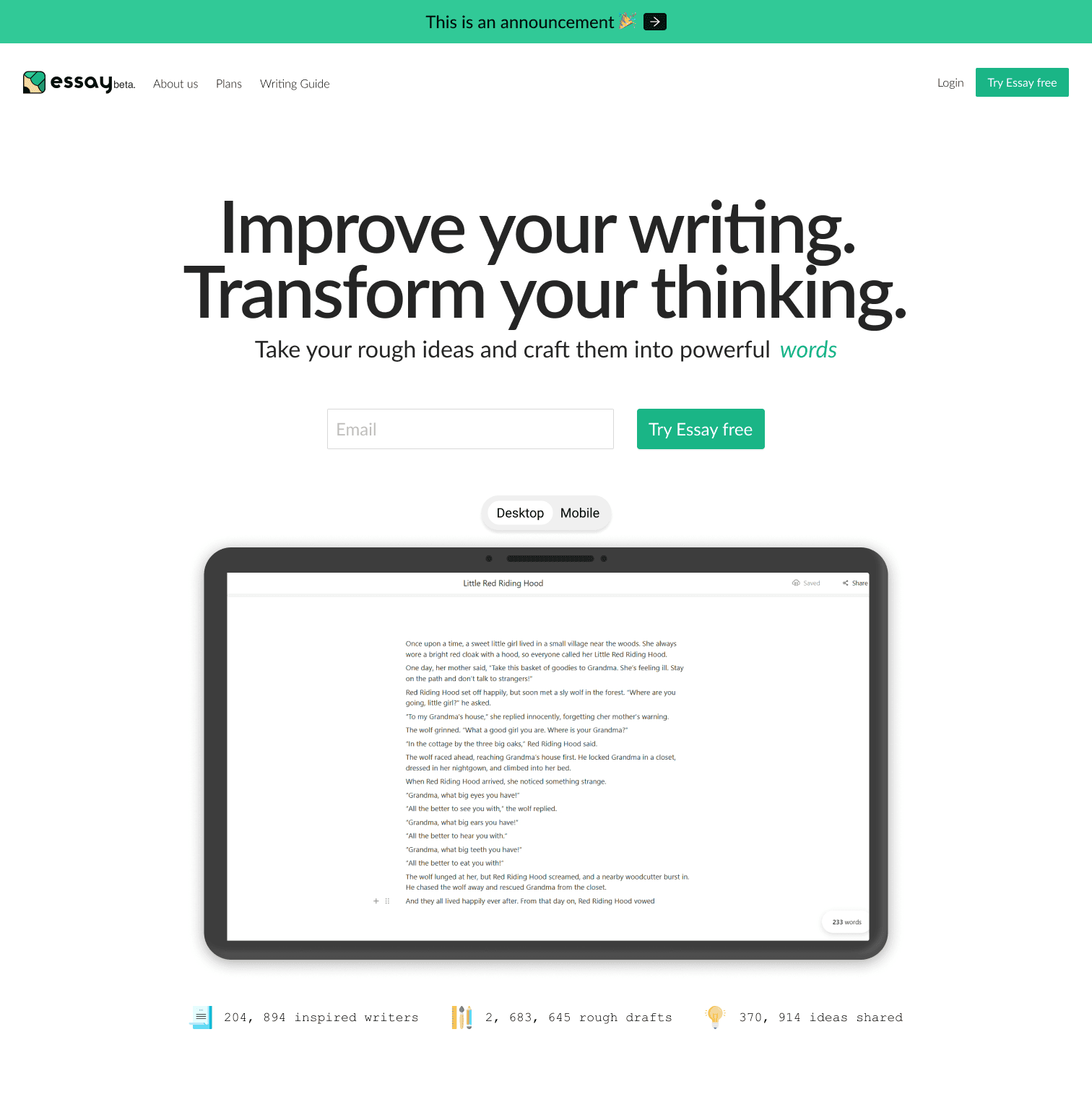 Gif of the topic tool in action