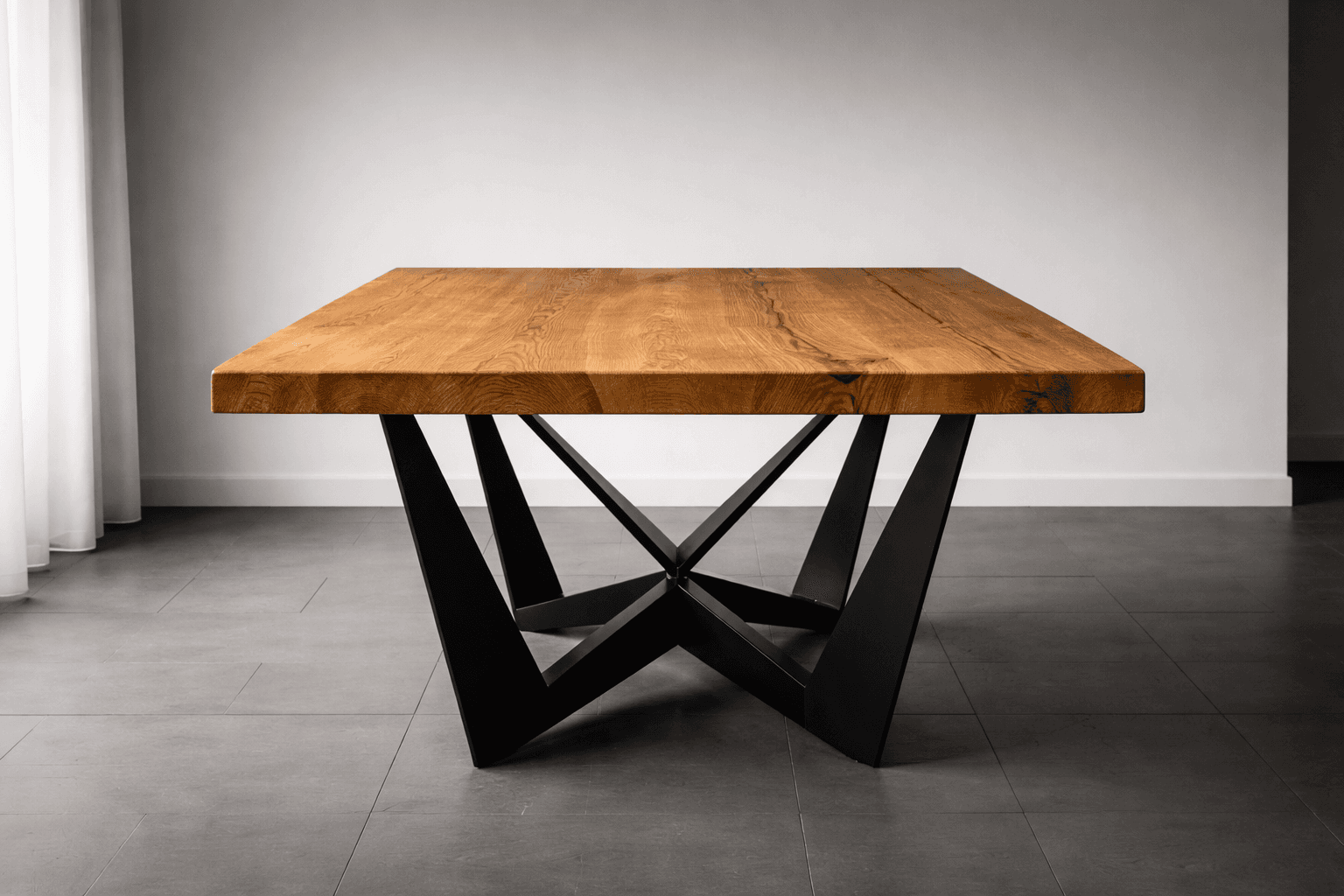 VEKRO Flow stół drewniany front