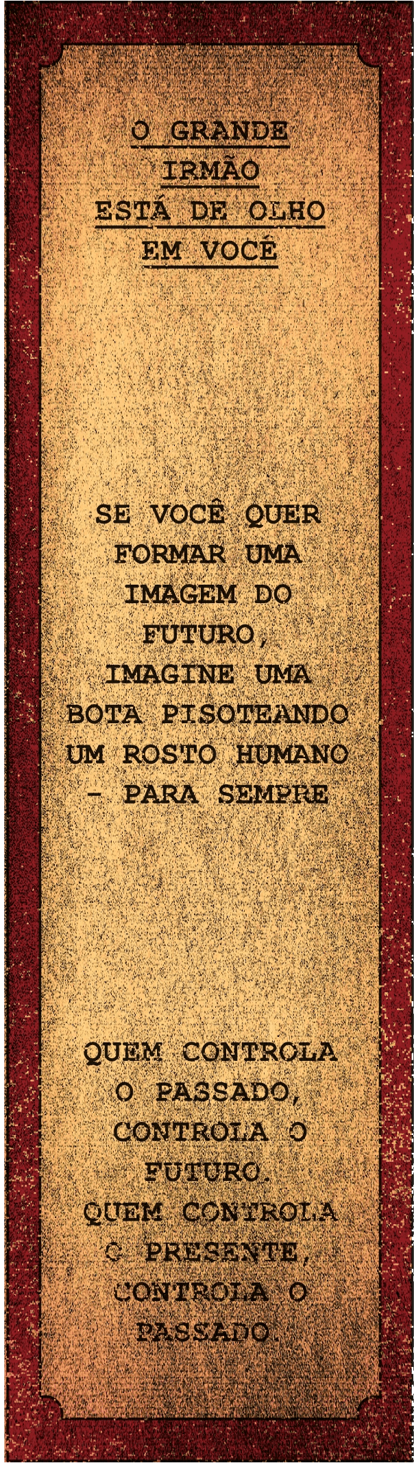 Parte frontal do marca páginas