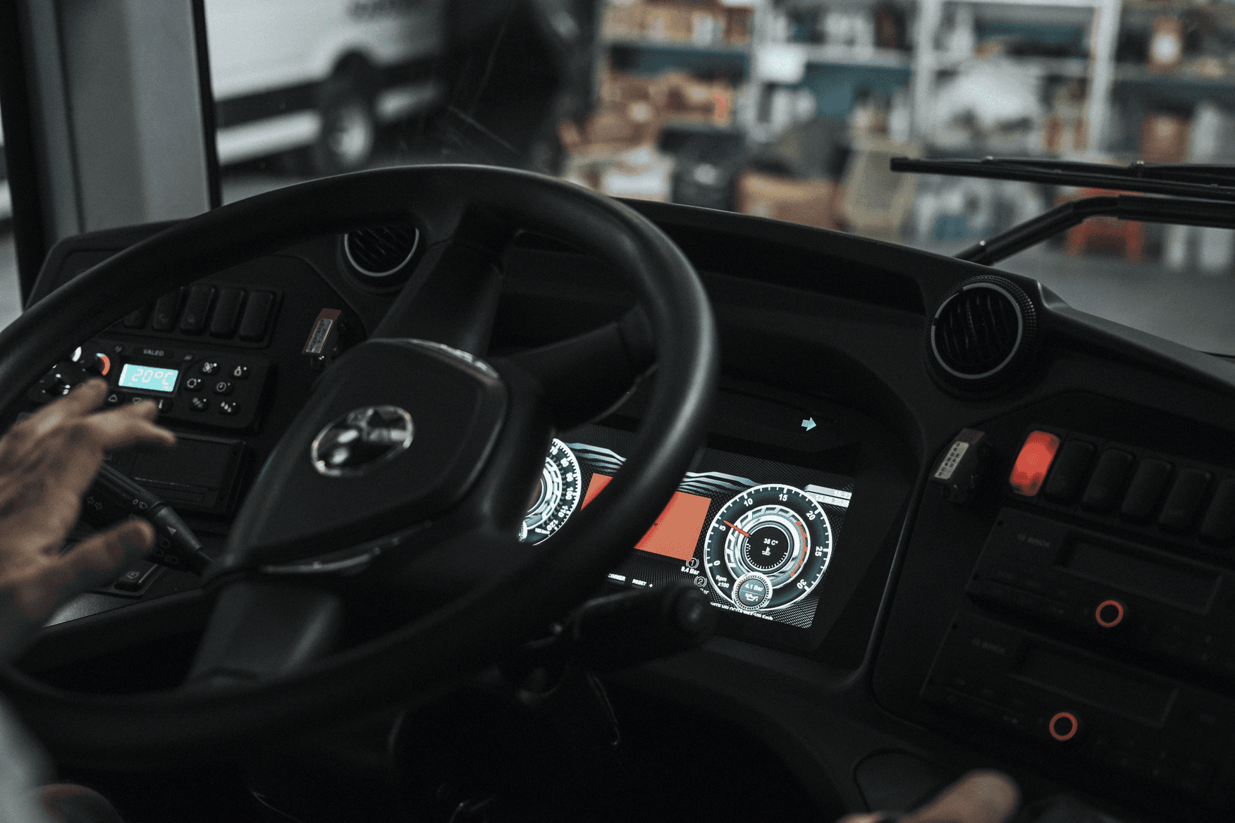 Primo piano del volante