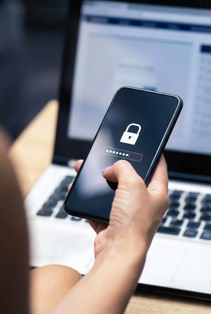 An image of a secure account on a mobile phone