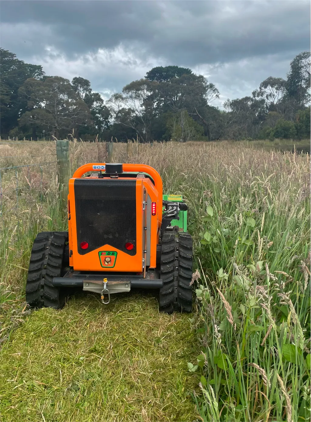 Maintaining open fields with a remote mower