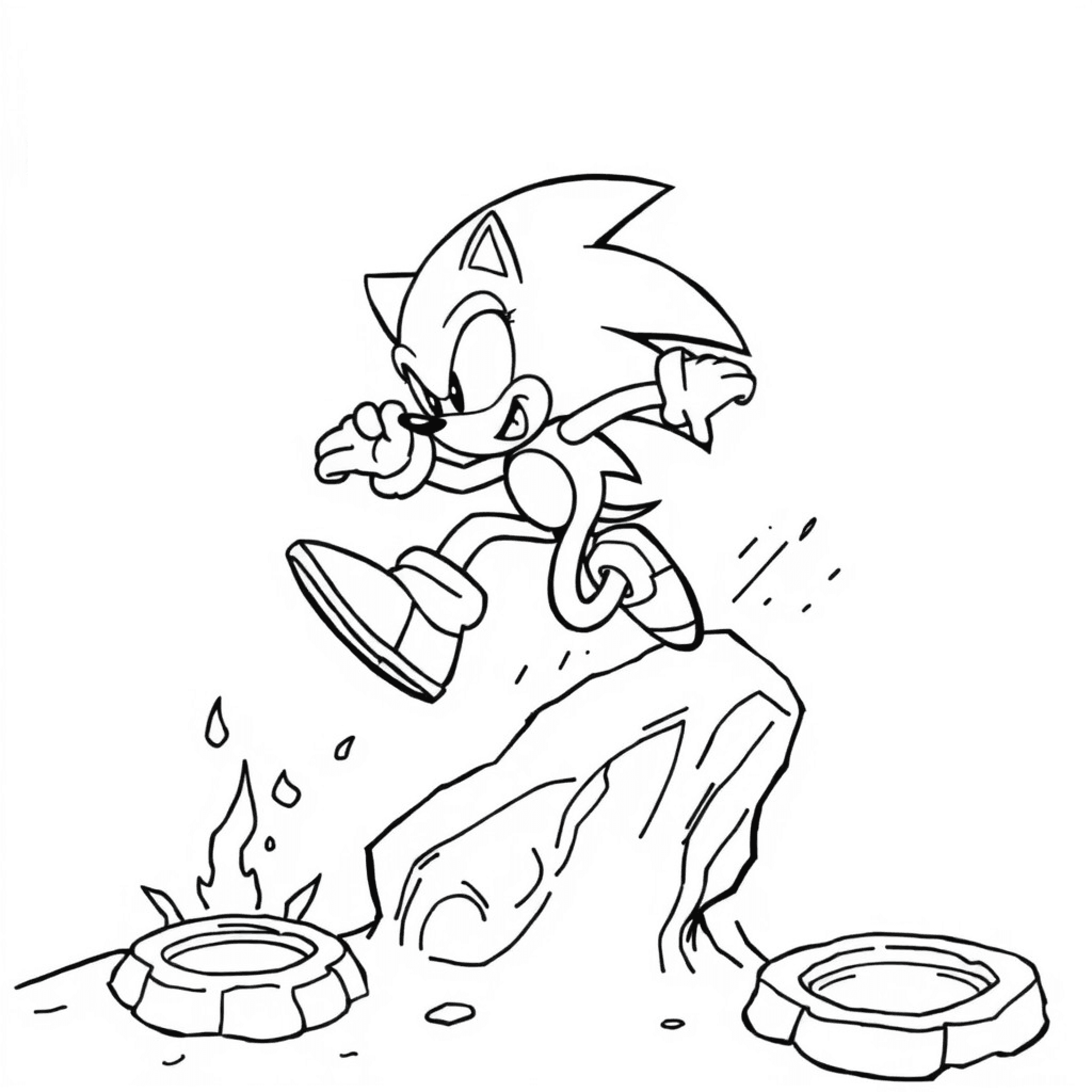 sonic coloring pages #5