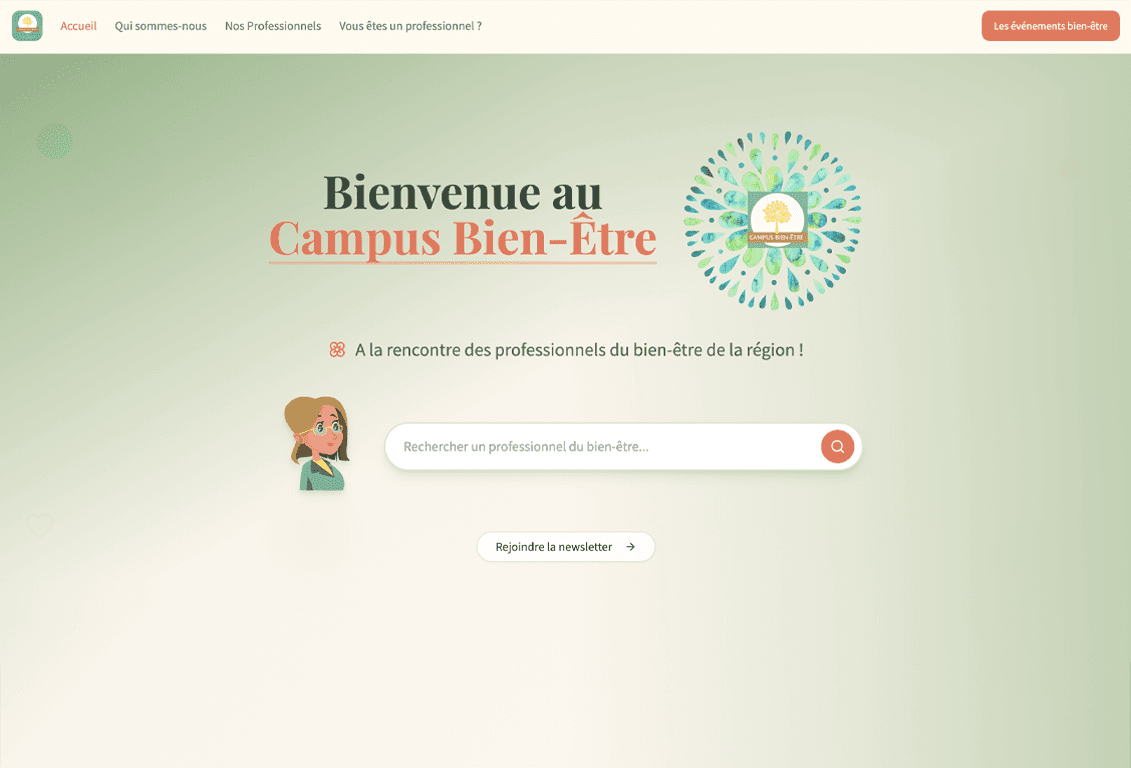 Aperçu du site Campus Bien-être