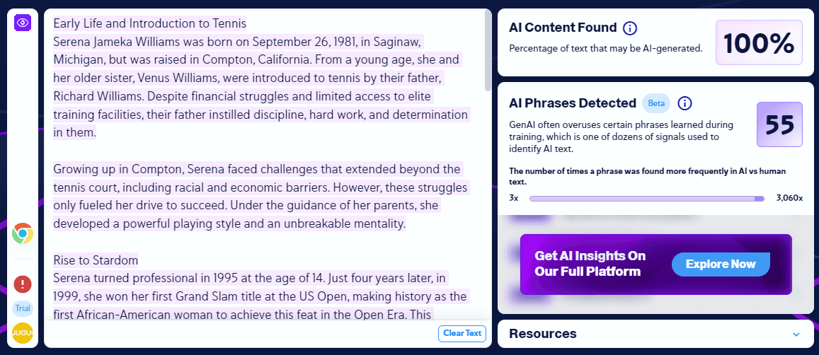 Copyleaks detecting AI-generated content