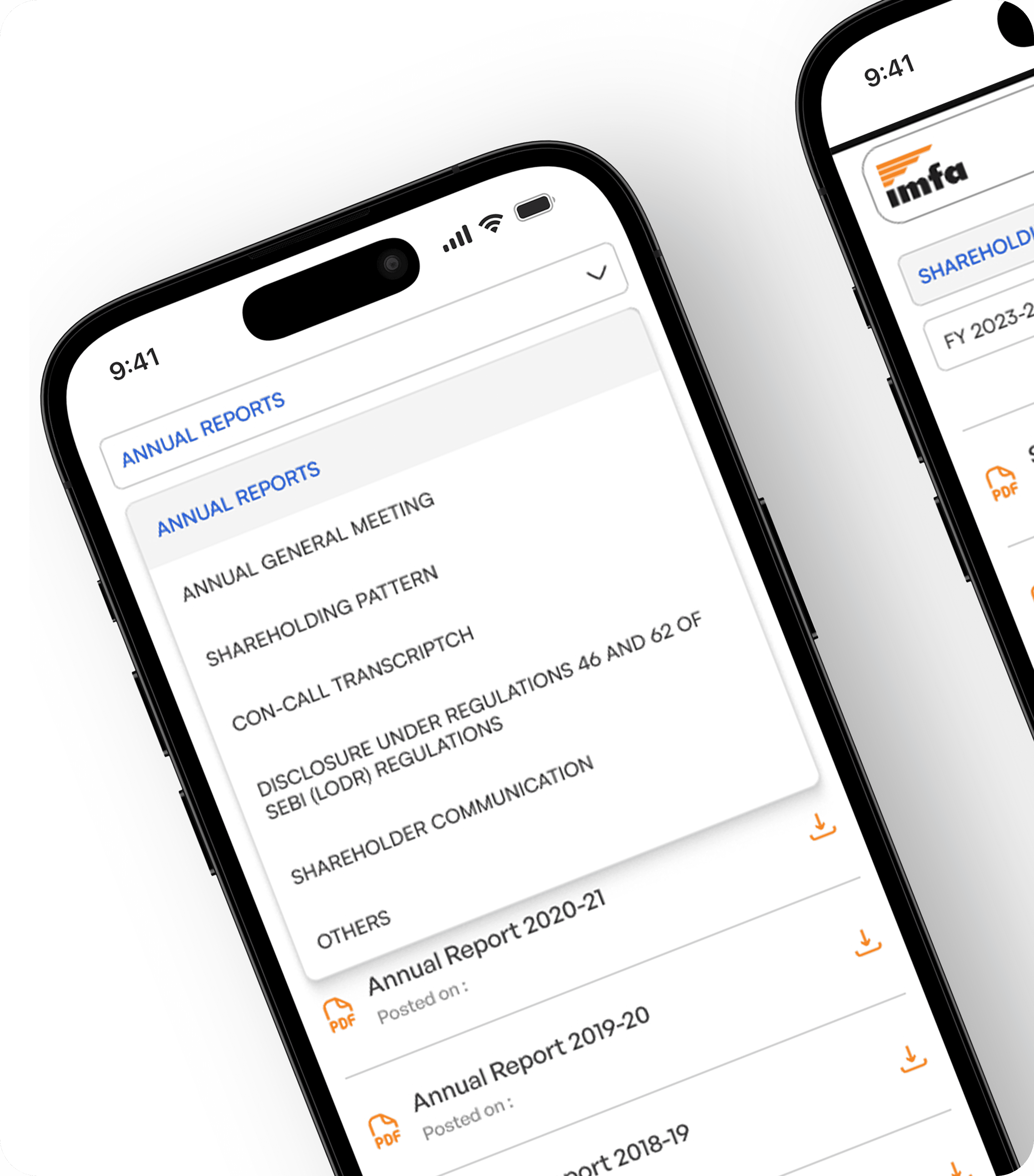 IMFA annual reports mockup image