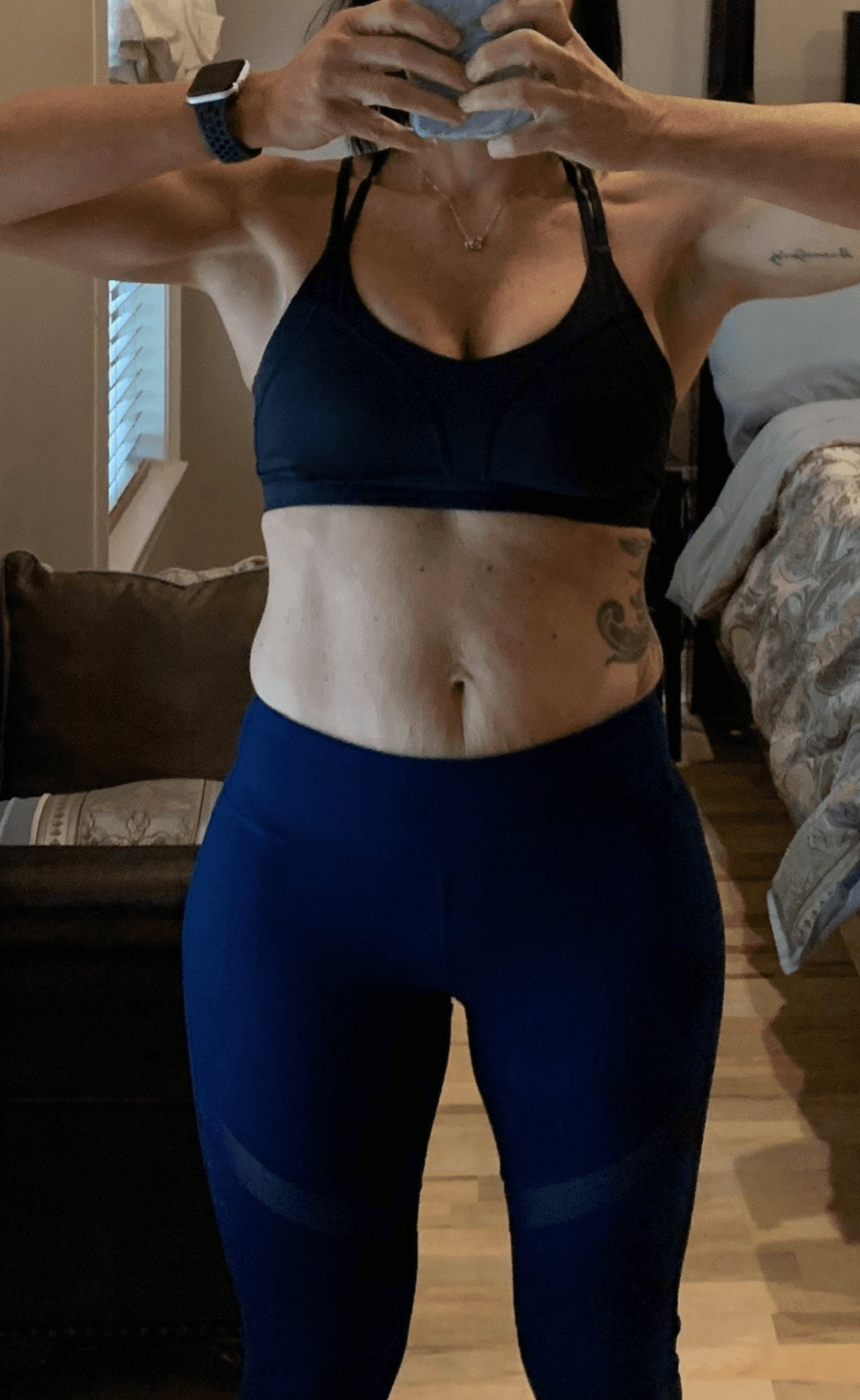 Nicole Richard before photo — starting point before her 25+ lb fat loss with Chasing Gains