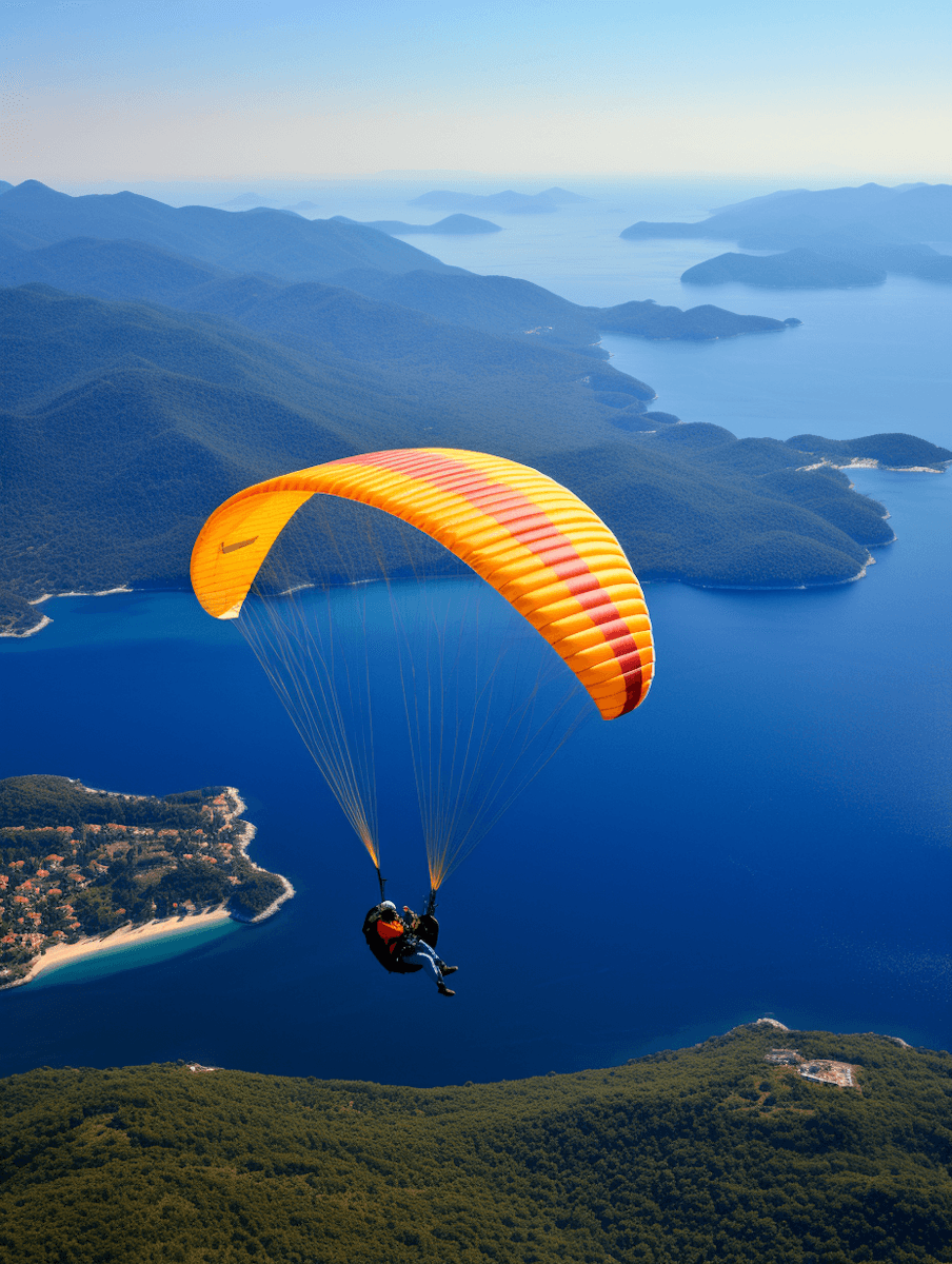 Paragliding Over Ocean