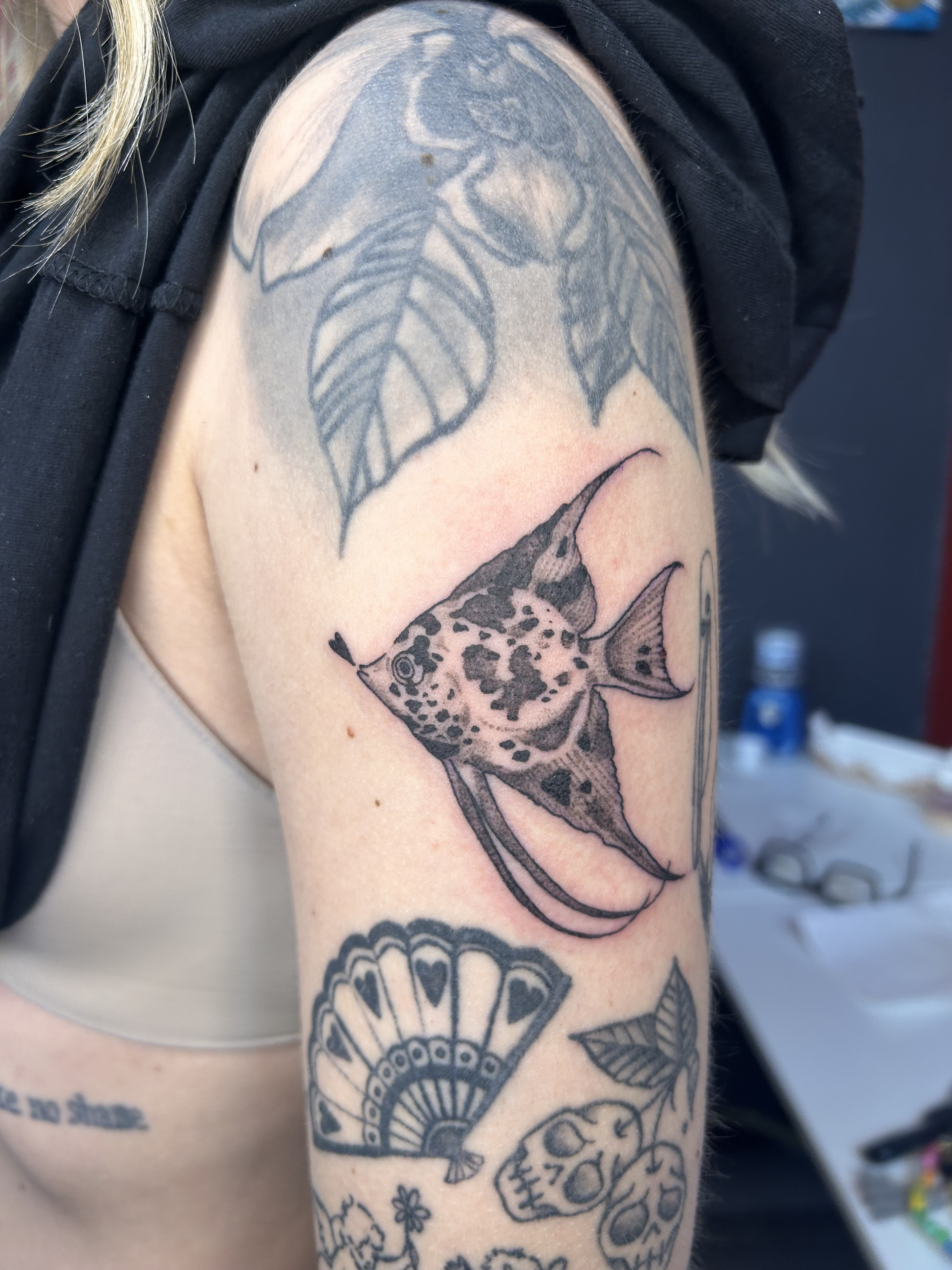realistic fish tattoo in des moines