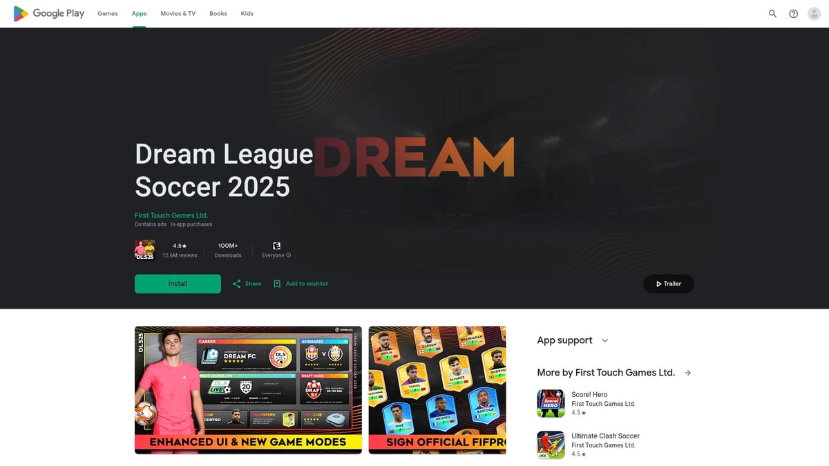 Top 10 Soccer Games App Picks to Play in 2025 - Dream League Soccer 2025