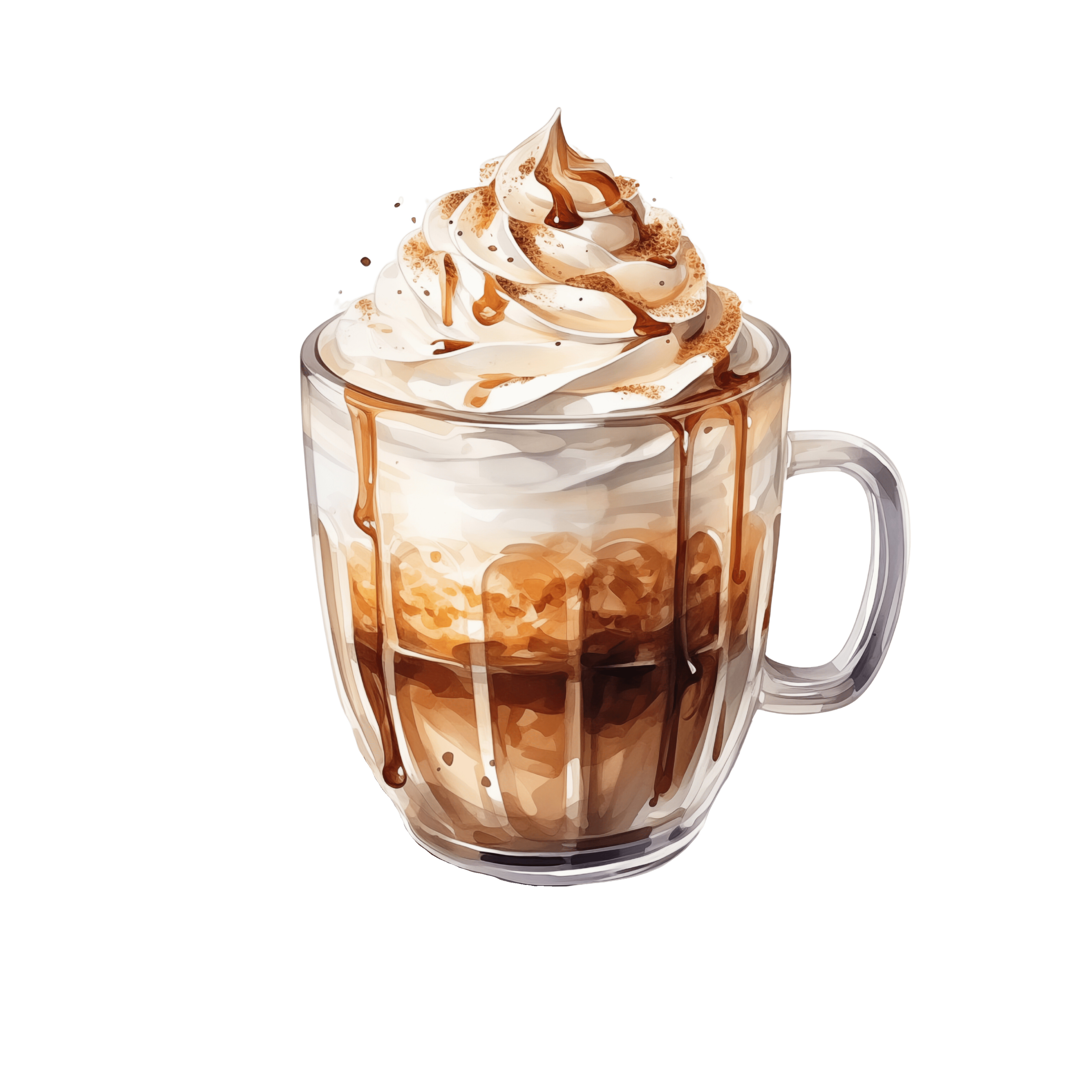 coffee whipcream glass mug