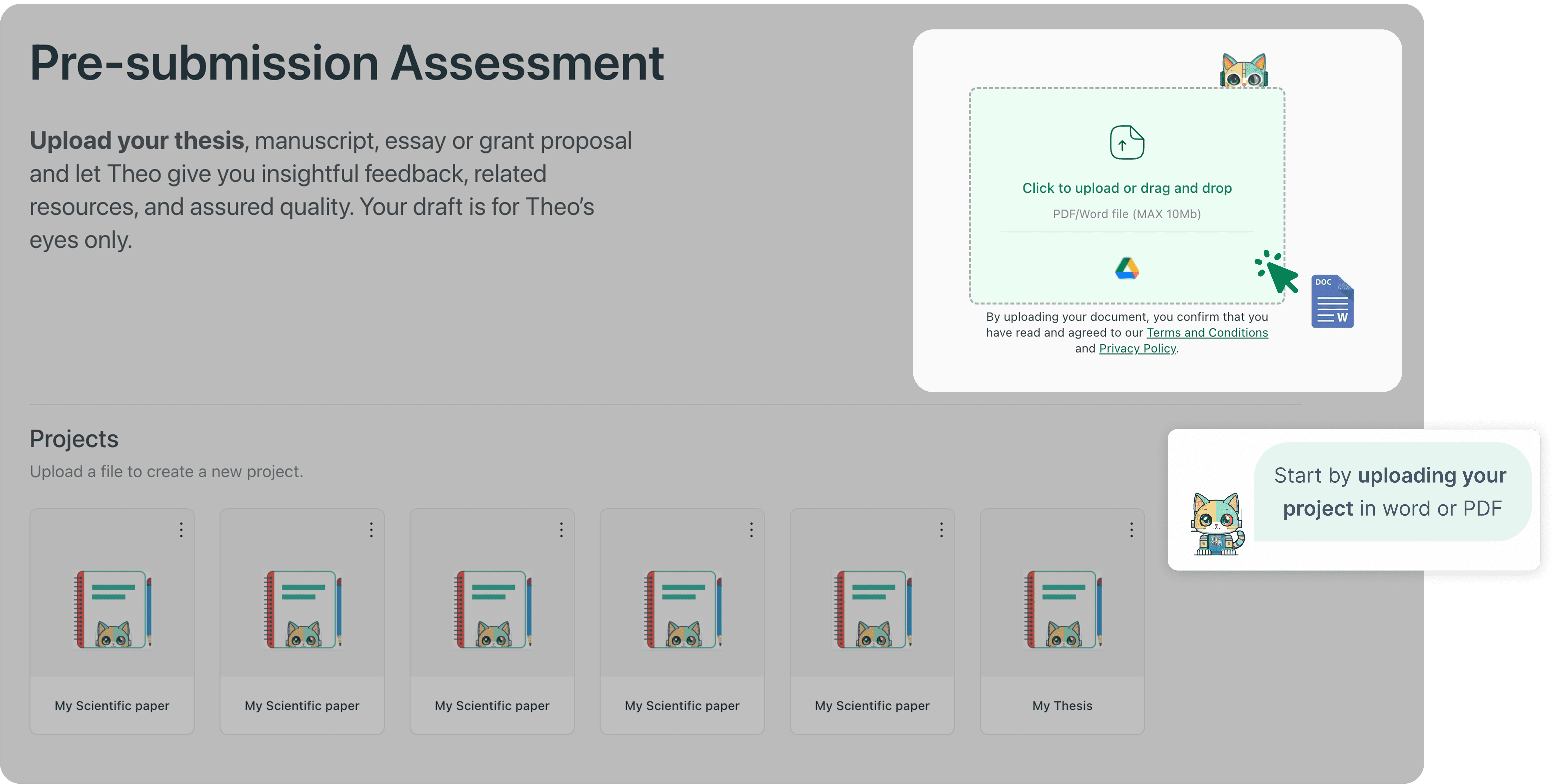 Upload your document to get AI-generated feedback