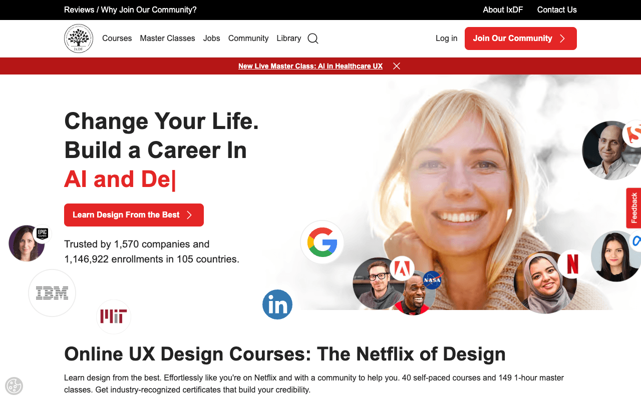 Interaction Design Foundation екранна снимка