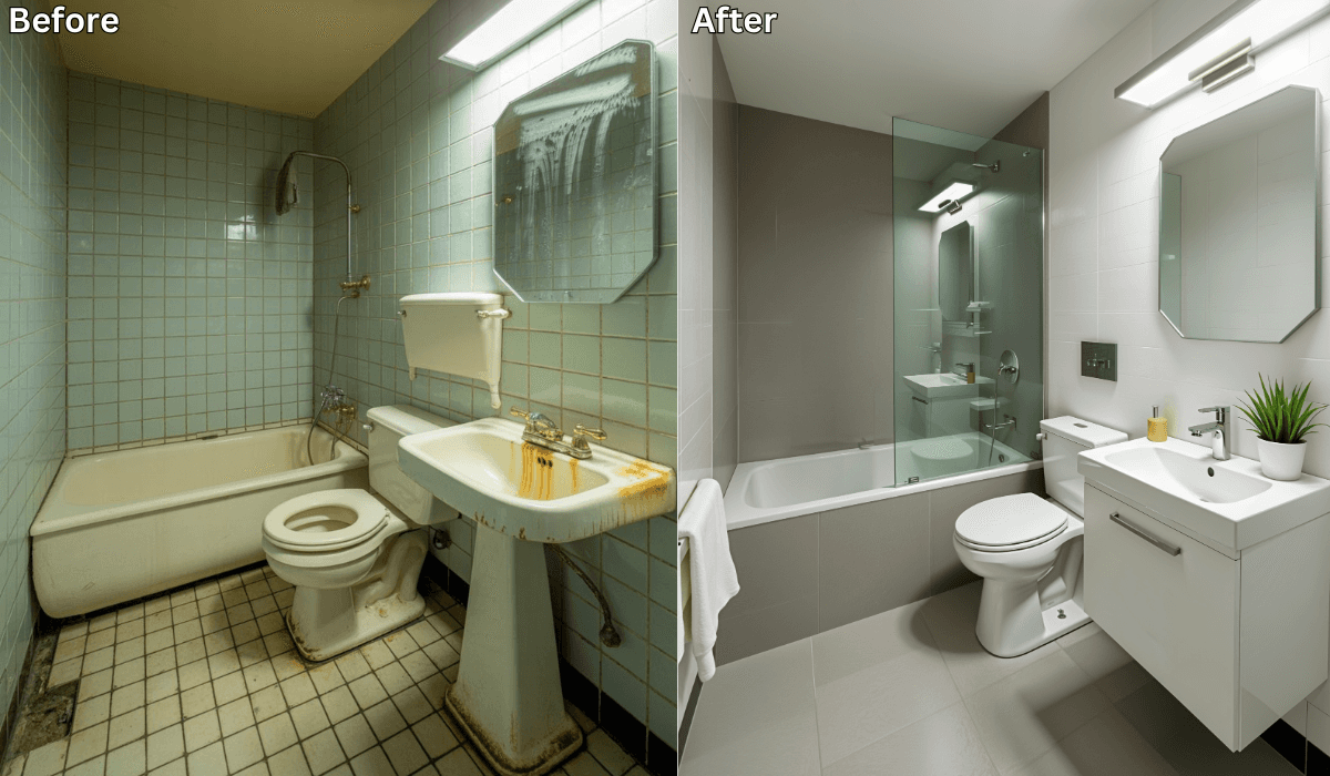 From Outdated to Ultra-Clean: How AI Reimagines Old Bathrooms