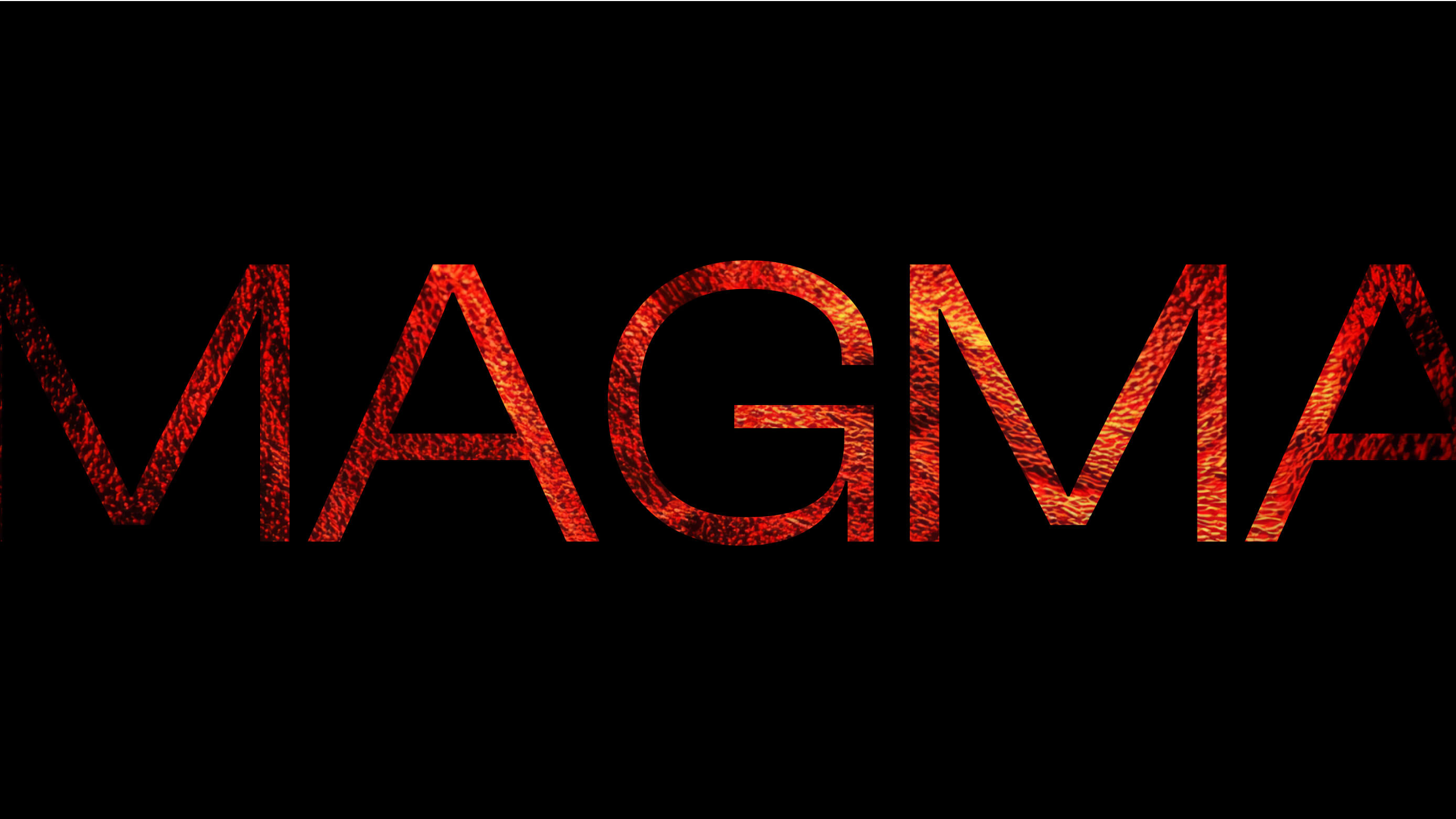 Magma logo rendered in glowing red texture