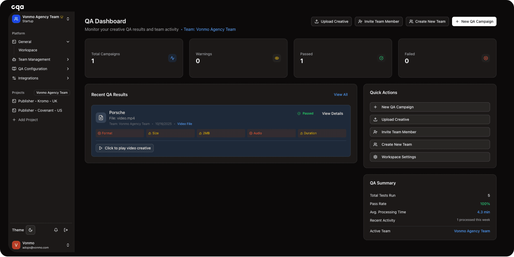 Application mockup