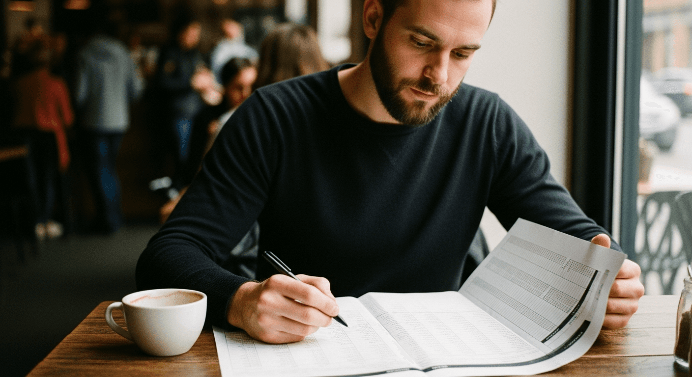 Abstract 3D geometric shapes with electric purple glow on black background representing ecommerce ROAS calculations