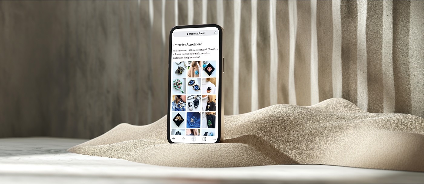 Mobile view of website design