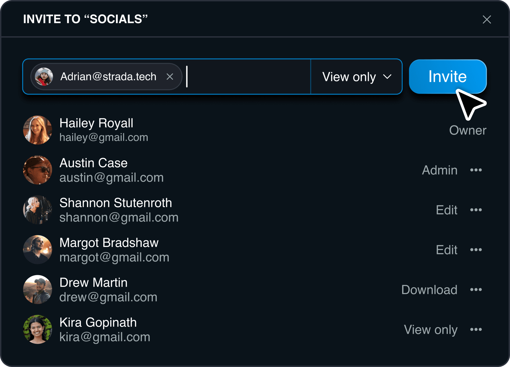 Invite your team to drives and folders