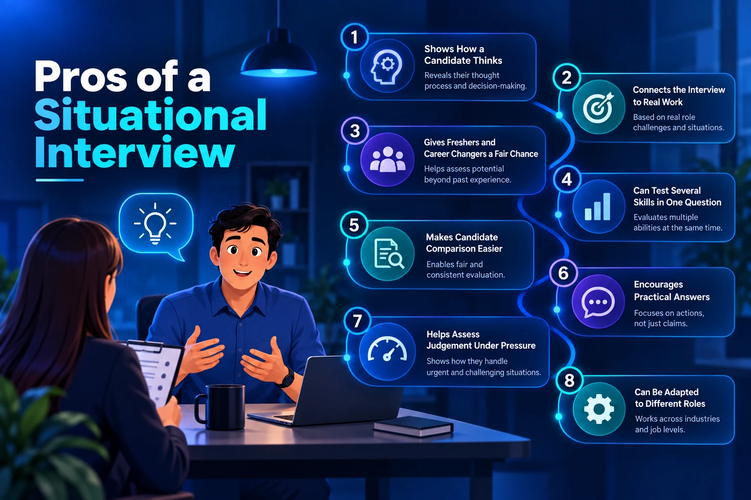 Pros of situational interviews.