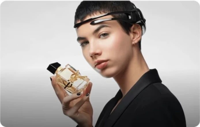 Woman in Emotiv brain-computer interface test