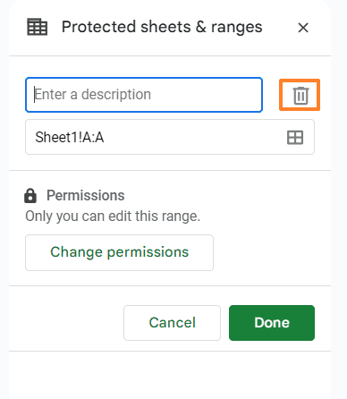 Remove Protection