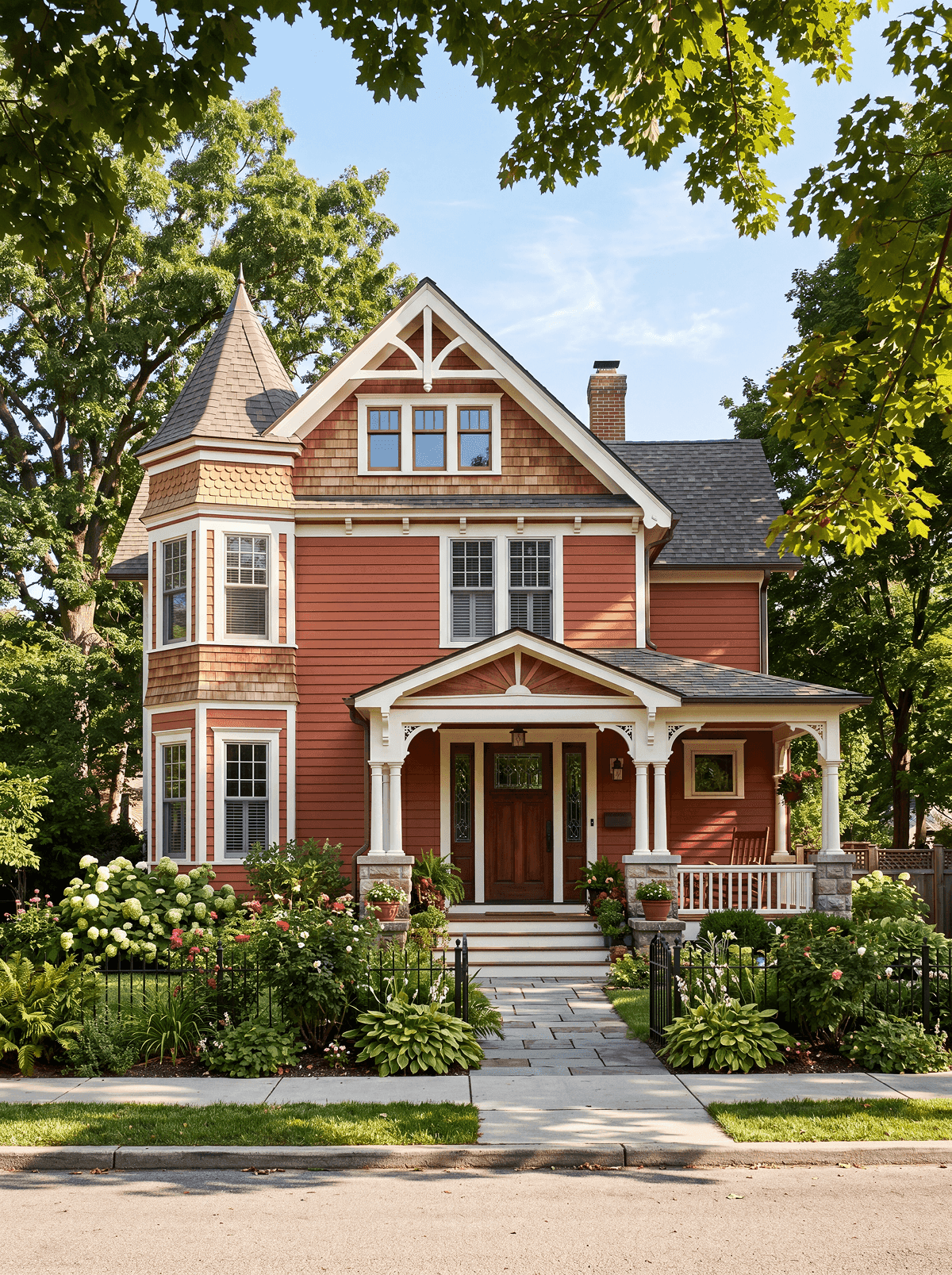 beige 2-story house