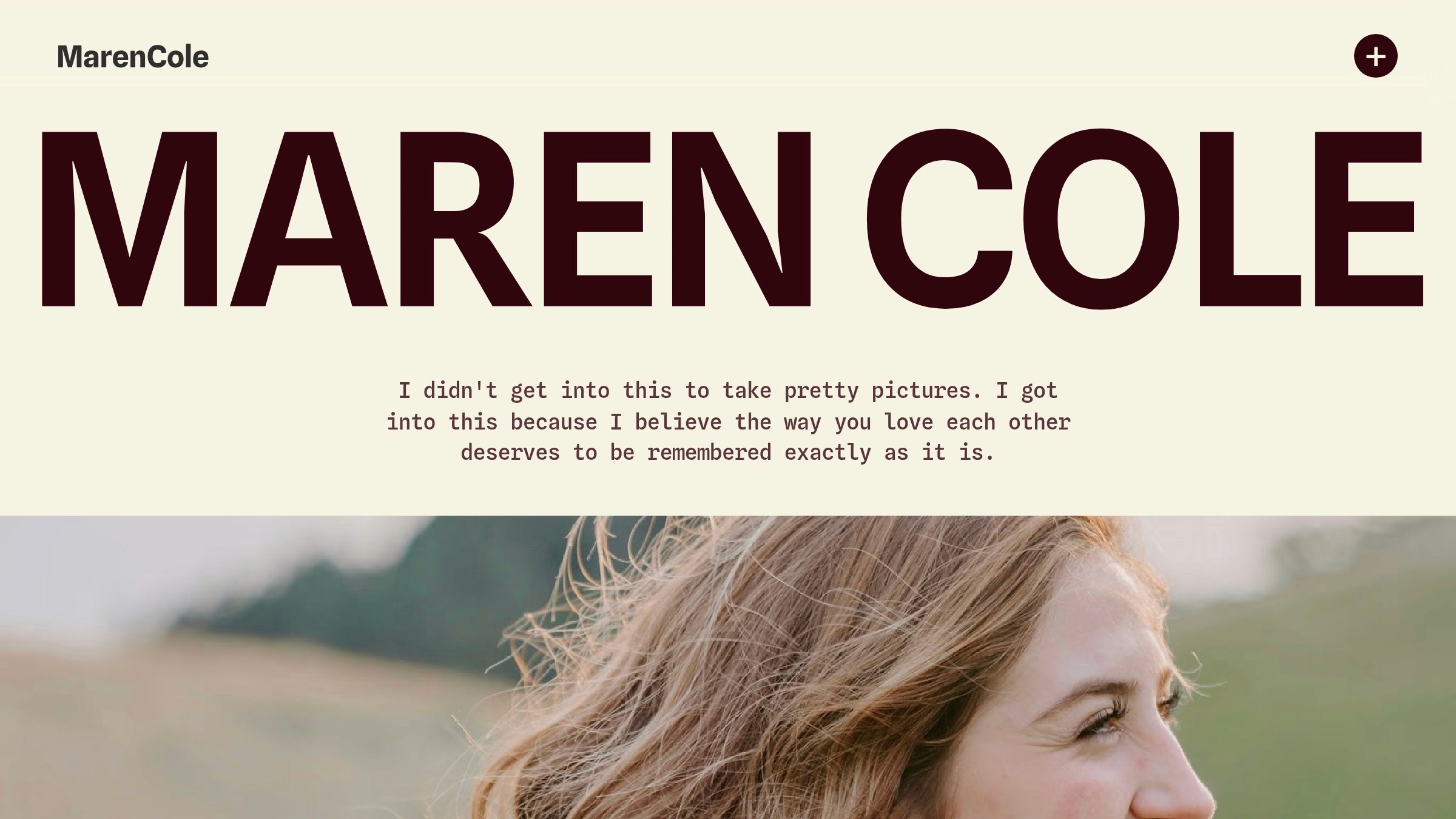 Thin Angle About page preview
