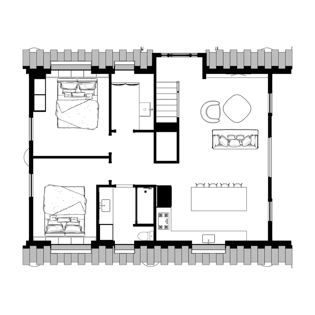 A Frame Project Floor Plan