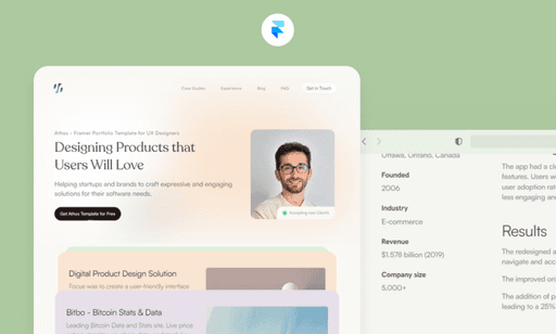 Free UX Portfolio Template for Framer - Nice Framer Templates