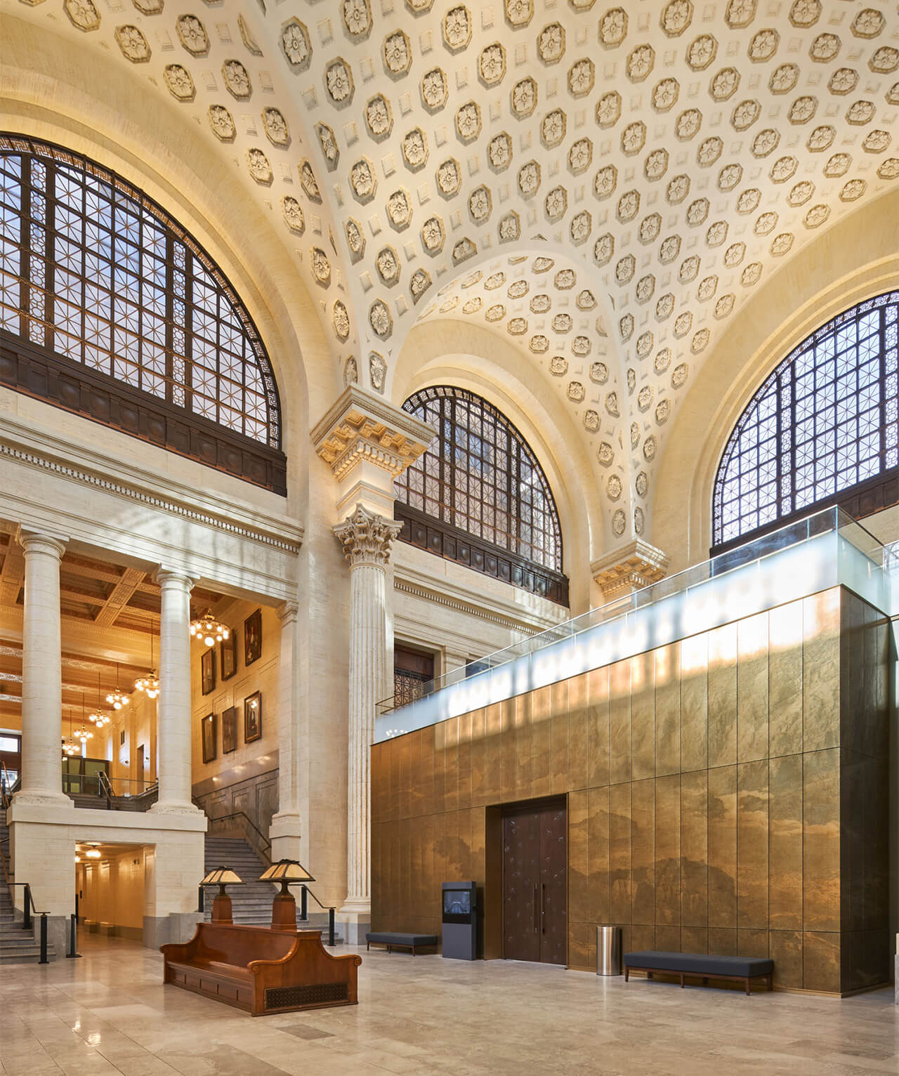 The interior of the Senate of Canada Building, designed by Diamond Schmitt.