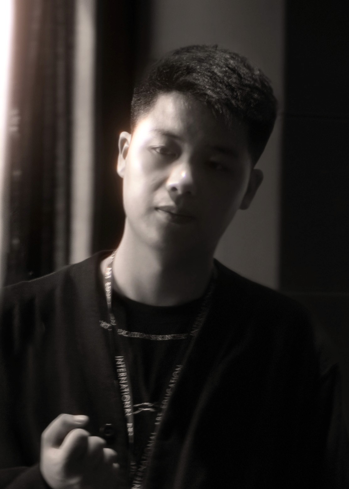 Man Wearing Black Coat