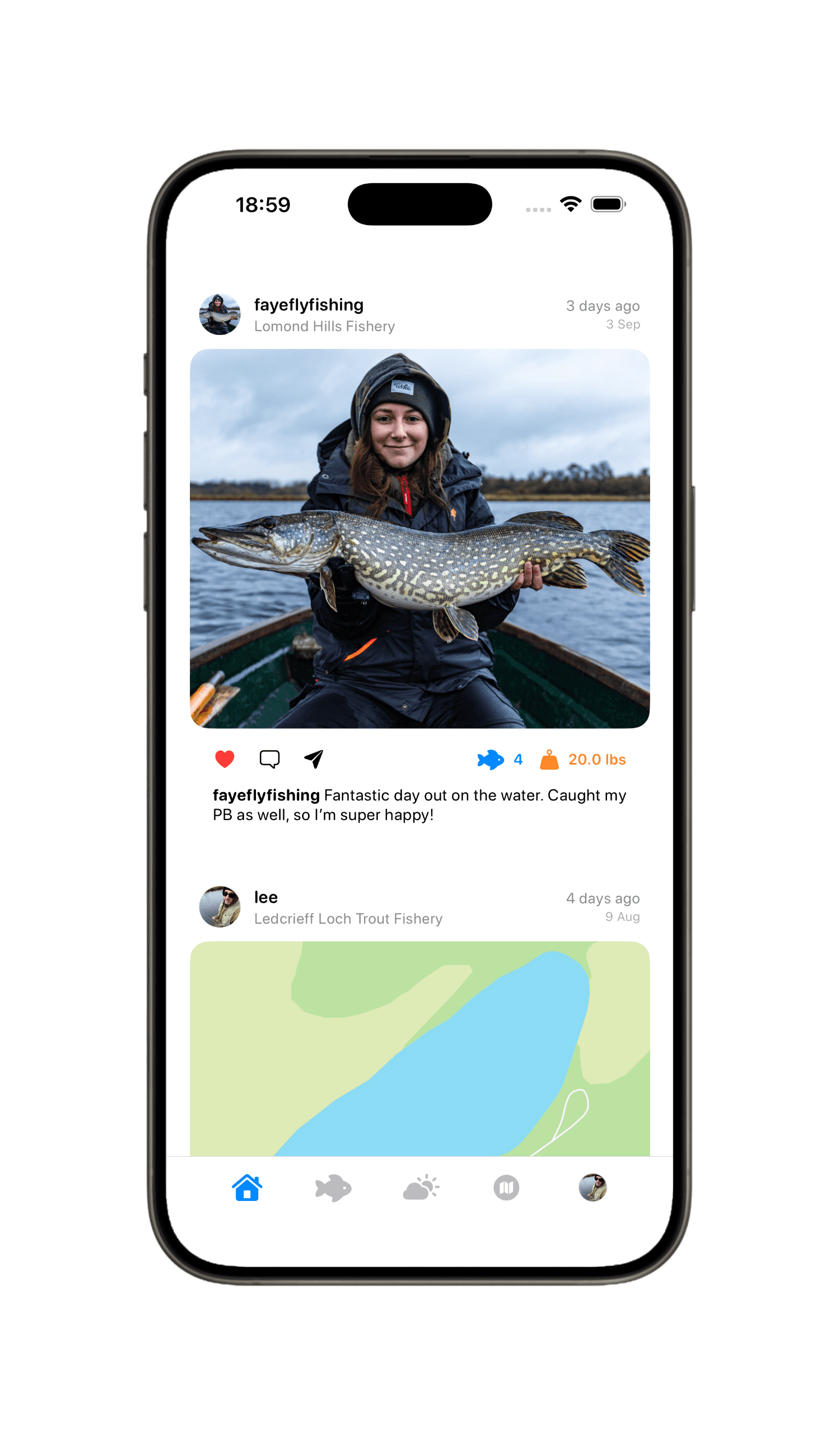 Phone mockup of the Superpower app