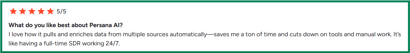 Persana AI G2 review
