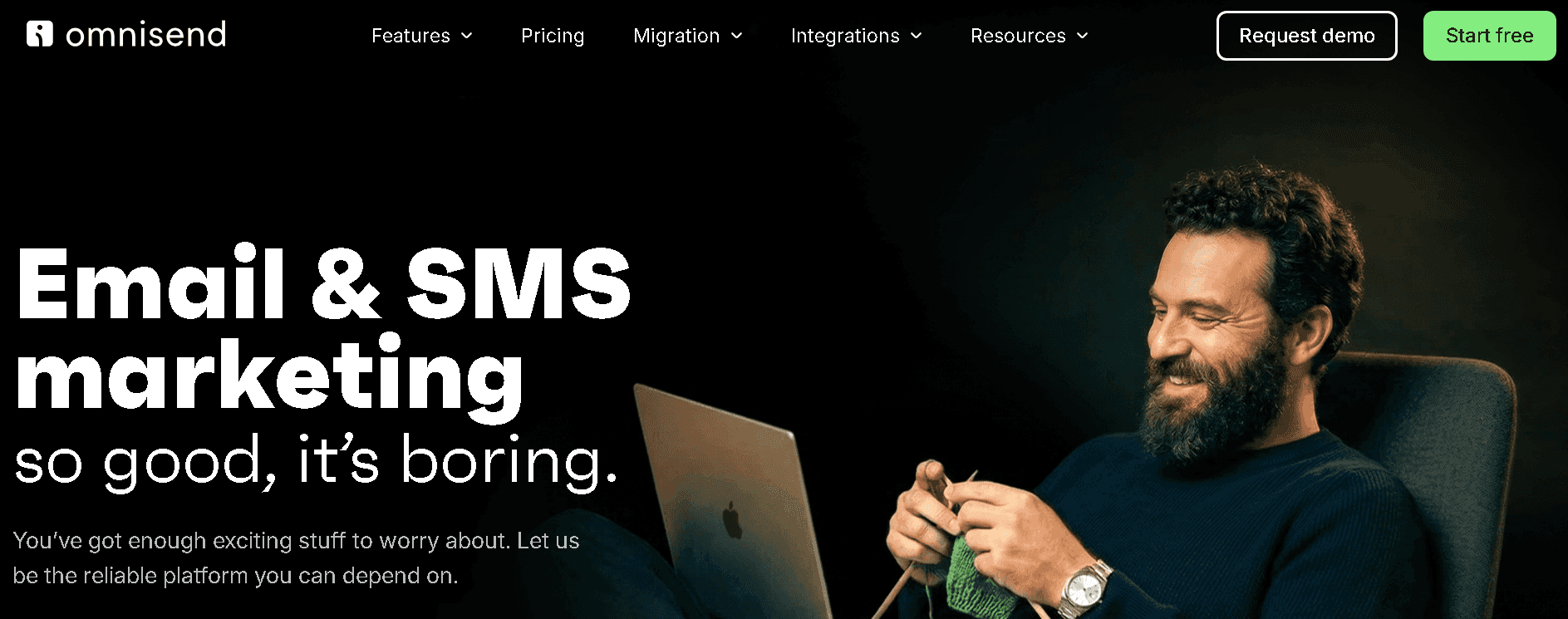 Omnisend home page