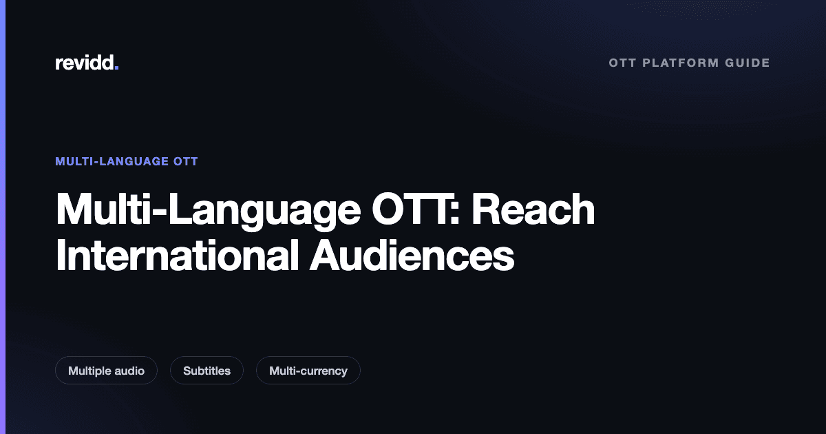 Revidd guide cover: Multi-language OTT, reaching international audiences in the US
