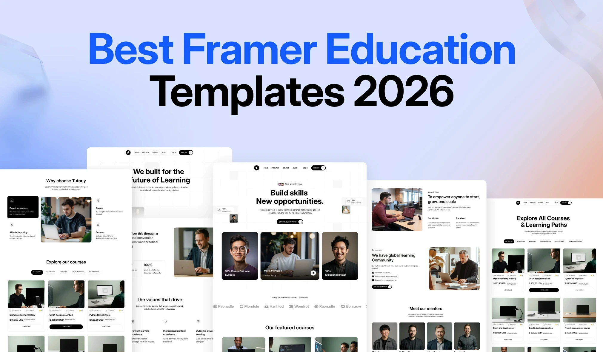 10 Best Framer Education Templates in 2026