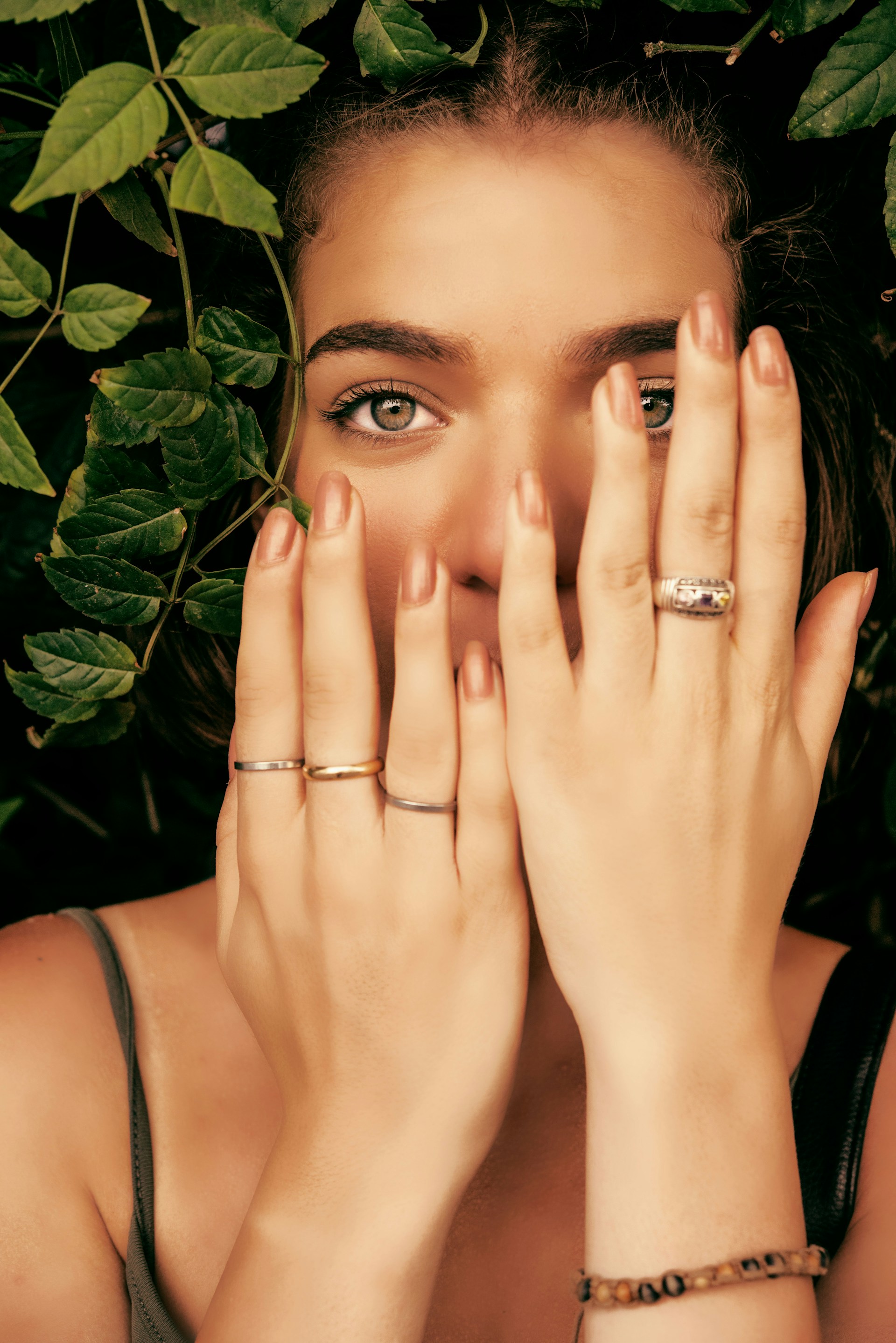 girl showing nails