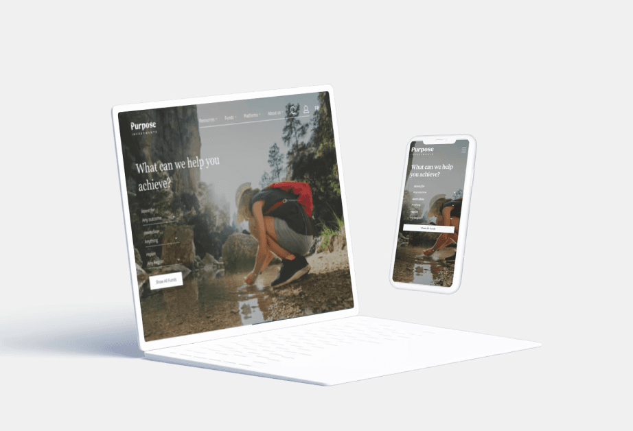 Purpose Investments | Landing Page Redesign