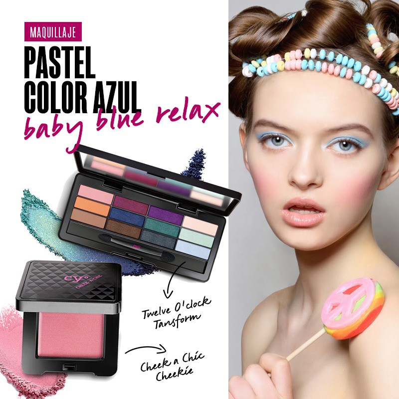 Maquillaje pastel color azul: baby blue relax | Fuente: Google Image