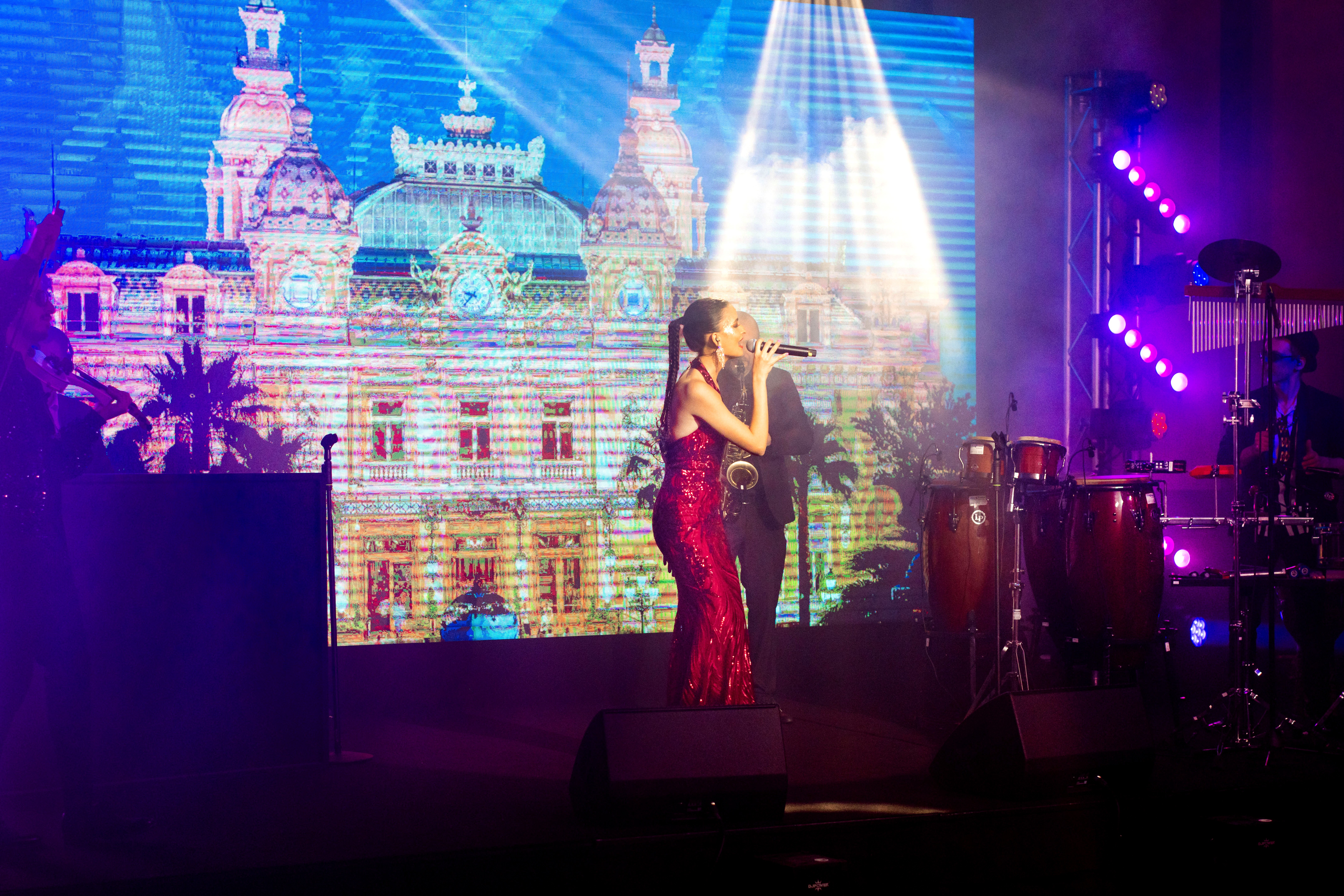 a black female model