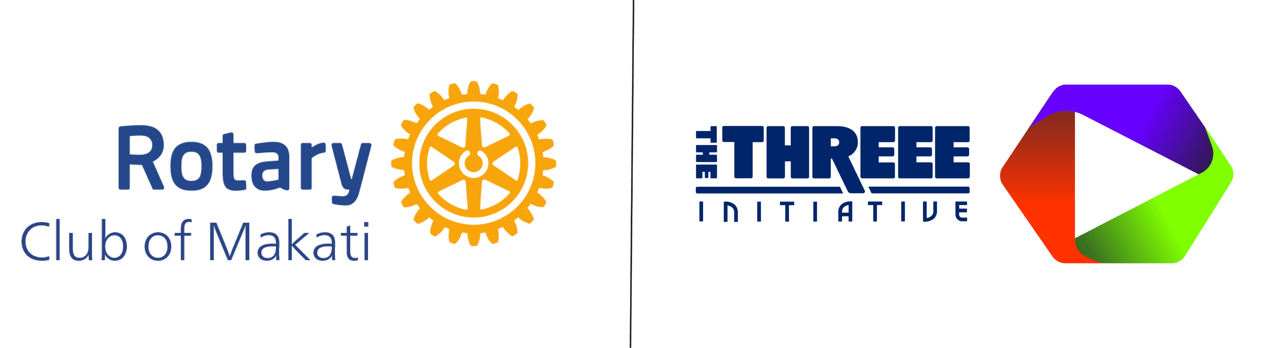 rotary club of makati and the threee initiative logo
