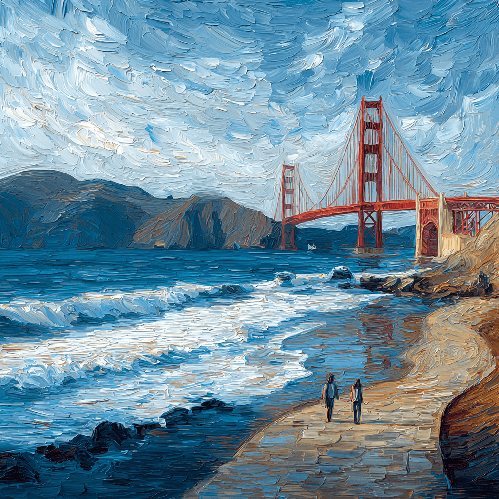 Couple strolling beneath the Golden Gate Bridge, capturing Prepared Travel’s seamless, personalized approach to celebration travel.